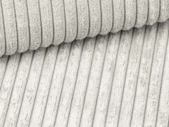 Express-Vierzitsslaapbank Van Beige Ribfluweel - Bed Met Brede Latten 160 Cm - Matras 14 Cm - Mondovi