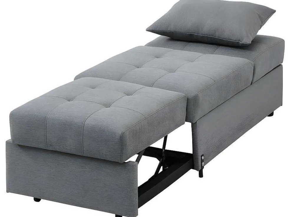 Fauteuil Aanpasbaar Van Stof Lesna - Grijs