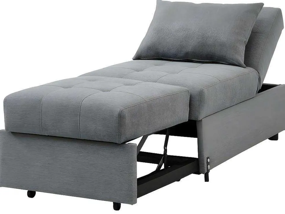 Fauteuil Aanpasbaar Van Stof Lesna - Grijs