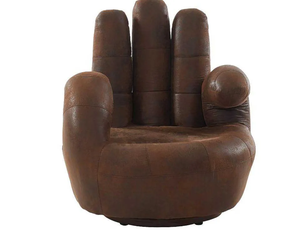 Fauteuil Draaibaar Catchy Van Microvezel Met Verouderd Effect