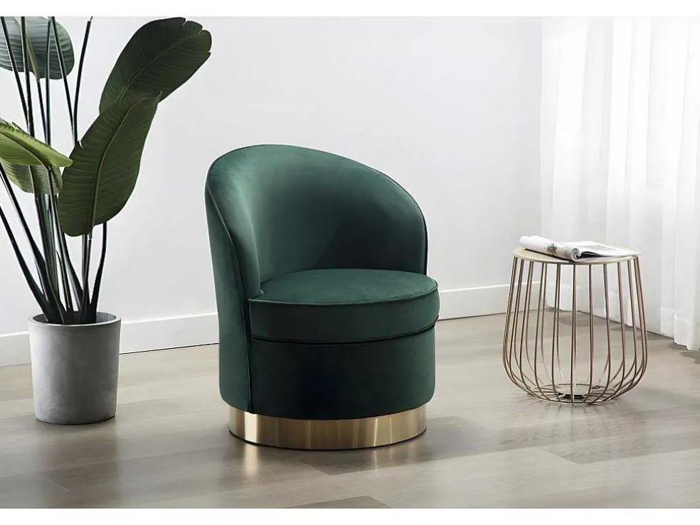 Fauteuil Sanela Van Fluweel - Spargroen
