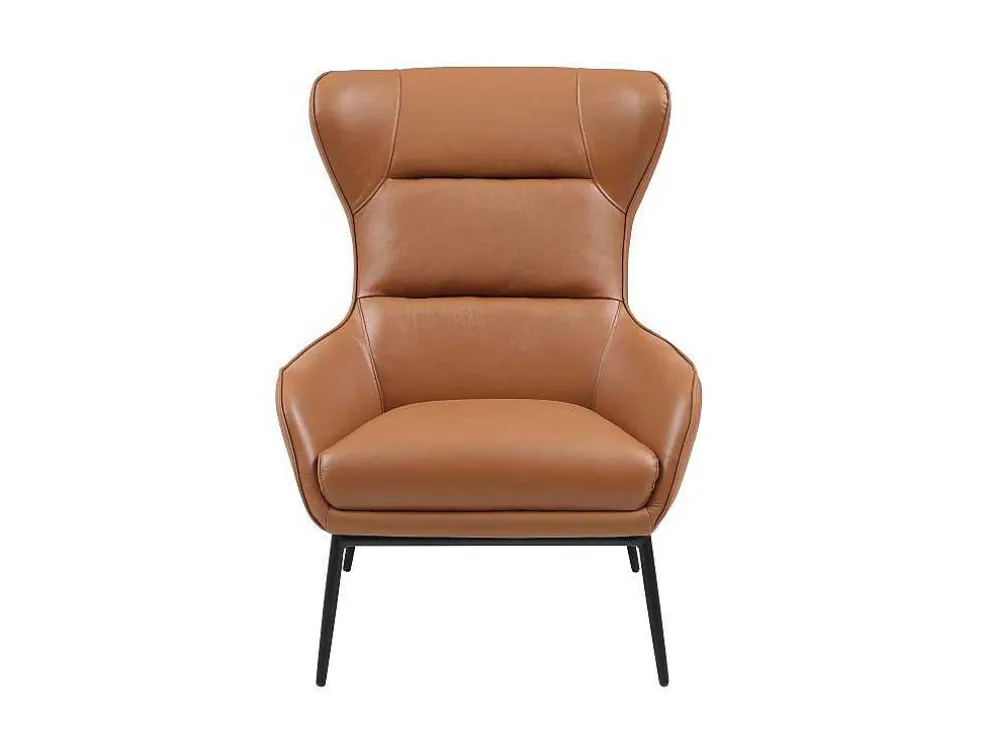 Fauteuil Van Camelkleurig Buffelleder Dinnia