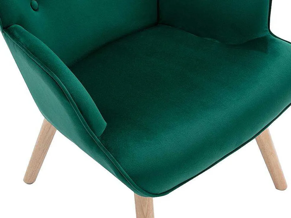 Fauteuil Van Fluweel Vately - Groen