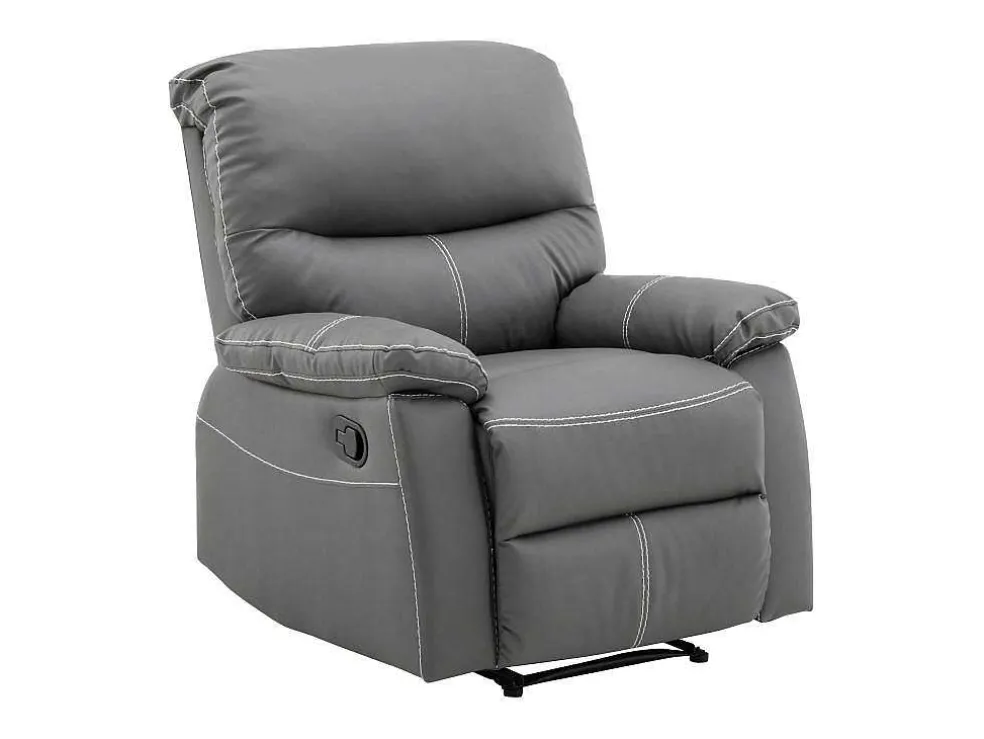 Fauteuil Van Grijze Kunstleer Canby
