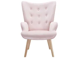 Fauteuil Van Roze Velours Vately