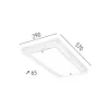 Finn Plafondlamp, Eik, Chroom, Wit, 57X29X6,5 Cm, Epikasa