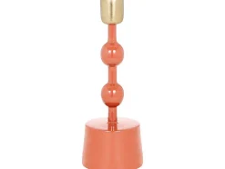 Geemailleerde Aluminium Kandelaar - H.22 Cm - Terracotta - Parina