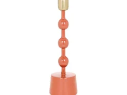 Geemailleerde Aluminium Kandelaar - H.26,5 Cm - Terracotta - Parina