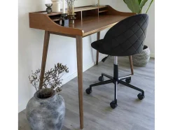Geneve Kantoorstoel Velour Zwart, Zwart.