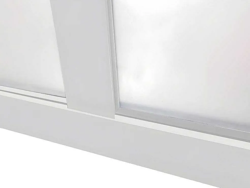 Glazen Binnenraam Bayview In Aluminium Met Witte Poedercoating - 180X105 Cm