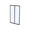 Glazen Binnenraam Bayview Van Alumimium Met Zwarte Poedercoating - 60 X 130 Cm