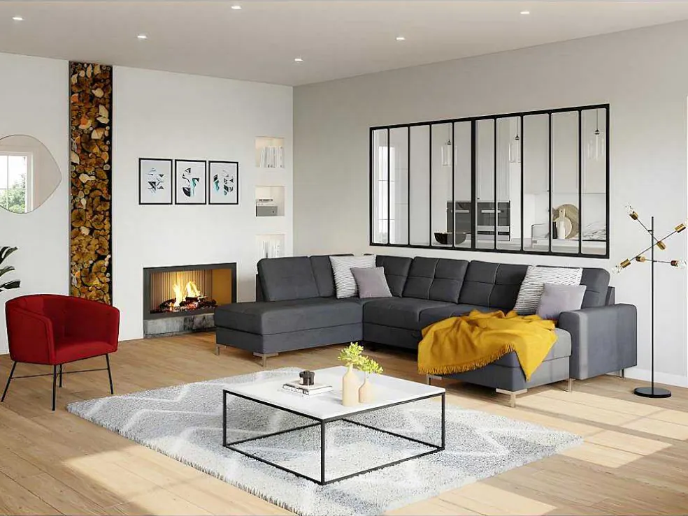 Glazen Binnenraam Bayview Van Aluminium Met Zwarte Poedercoating - 150 X 130 Cm
