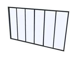Glazen Binnenraam Bayview Van Aluminium Met Zwarte Poedercoating - 180 X 105 Cm