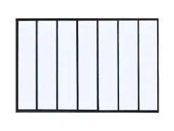 Glazen Binnenraam In Aluminium Met Poedercoating - 210 X 105 Cm - Zwart - Bayview