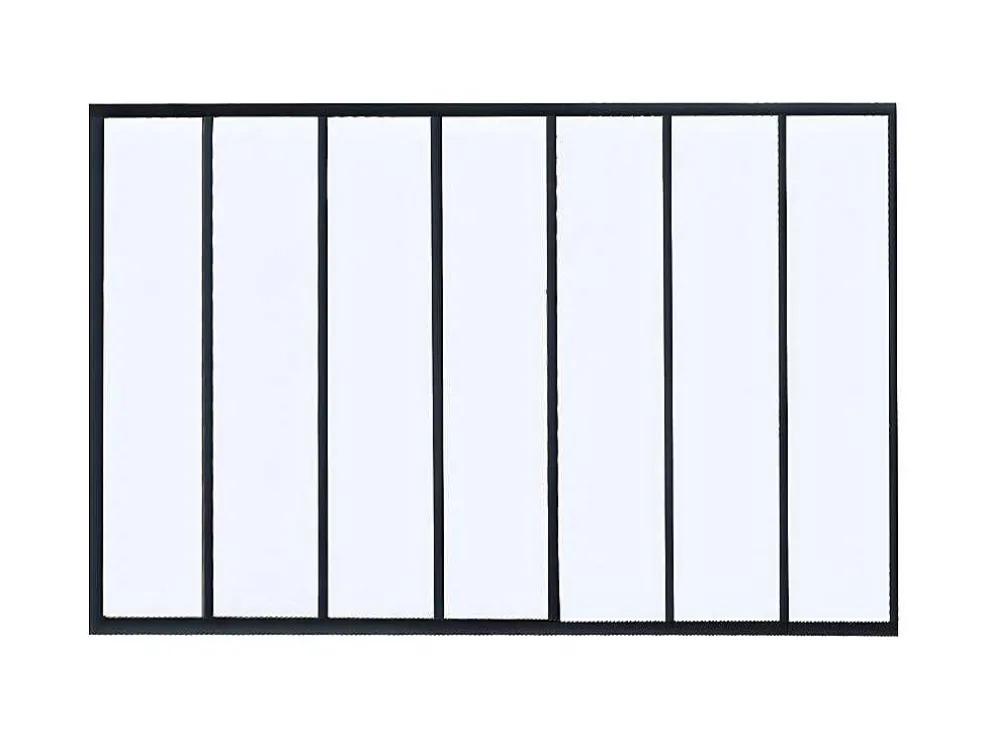 Glazen Binnenraam In Aluminium Met Poedercoating - 210 X 105 Cm - Zwart - Bayview