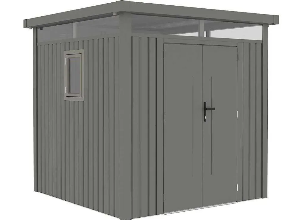Grijs Metalen Tuinhuisje Van Gegalvaniseerd Staal 4,4 M - Rivola