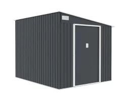 Grijs Metalen Tuinhuisje Van Gegalvaniseerd Antracietkleurig Staal 4,97 M - Daustin