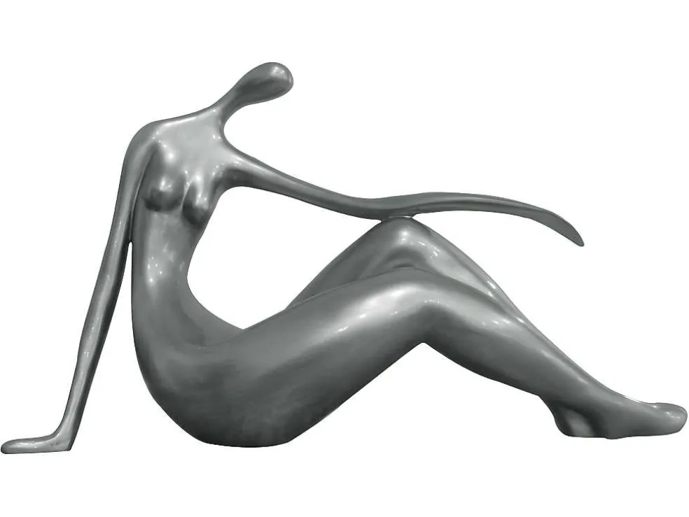 Groot Beeld Madeleine Ii Van Hars - L.36 X H. 22 Cm - Zilver