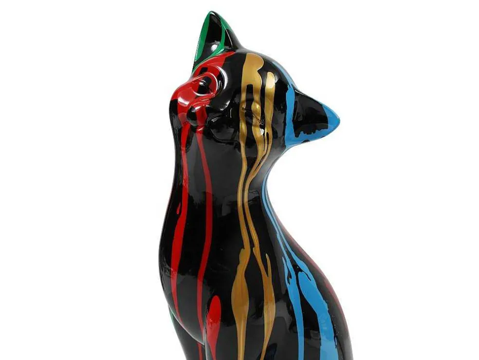 Groot Kattenstandbeeld Van Hars L24 X B13 X H53 Cm Meerdere Kleuren Miniria