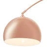 Grote Staande Lamp Met Boog Art Deco Ombrage - Metaal En Marmer - H. 180 Cm - Koperkleur