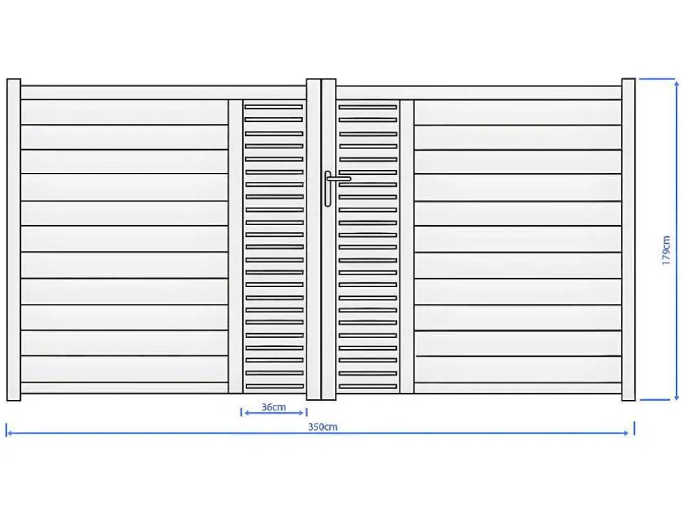 Halfopengewerkte Aluminium Draaipoort Met Motief B350 X H179 Cm Antraciet Orist Ii