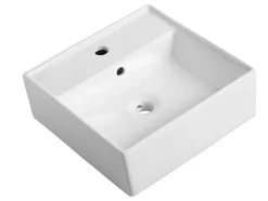Hangend Badkamermeubel Met Wastafel - Naturel En Wit - 96 Cm - Anida