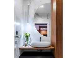 Hangende Halfcirkel Spiegel Voor De Hal 1/2 O80