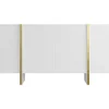 Hangend Tv-Meubel Met 4 Deuren Van Mdf - Wit En Goudkleurig - Luvonia
