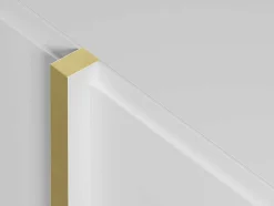 Hangend Tv-Meubel Met 4 Deuren Van Mdf - Wit En Goudkleurig - Luvonia