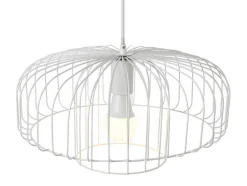 Hanglamp Met Draadstructuur Met Design-Stijl Van Metaal - D40 X H130 Cm - Wit - Andromaque