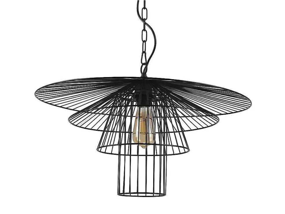 Hanglamp Met Draden Vlindermodel Machaon - Metaal - L59 X H95 Cm - Zwart
