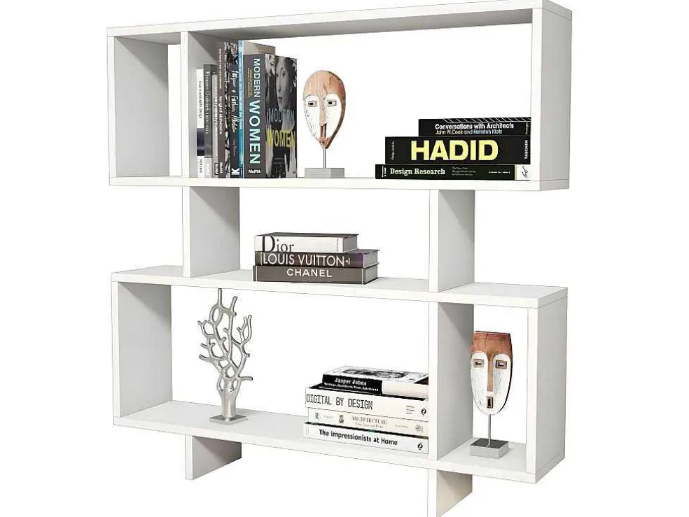 Hera Boekenkast, Wit, 100X22X111 Cm, Epikasa