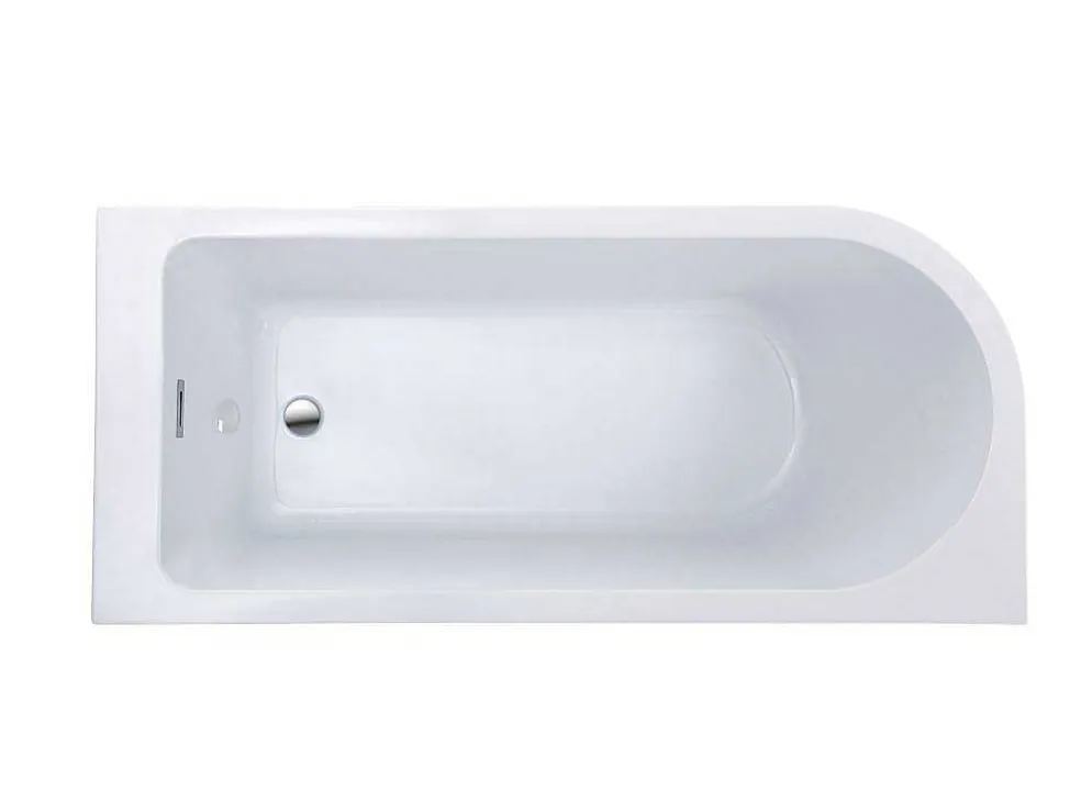Hoekbad - 201 Liter - 150 X 75 X 58 Cm - Wit - Rechtse Hoek - Anika