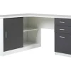 Hoekbureau Norwy - 2 Deuren & 2 Laden - Mdf Blad Met Granieteffect
