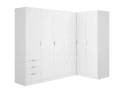 Hoekkast Met 6 Deuren En 3 Lades - L213 Cm - Wit - Listowel