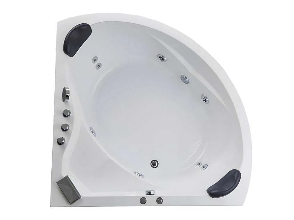 Hoekmassagebad Met Watervalsysteem Aglena - 2 Personen - 350 L - 150 X 150 X 60 Cm