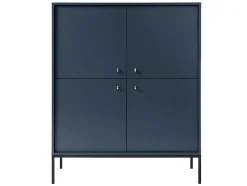 Hoge Buffetkast Bogdan - 4 Deuren - Blauw