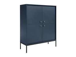Hoge Buffetkast Bogdan - 4 Deuren - Blauw