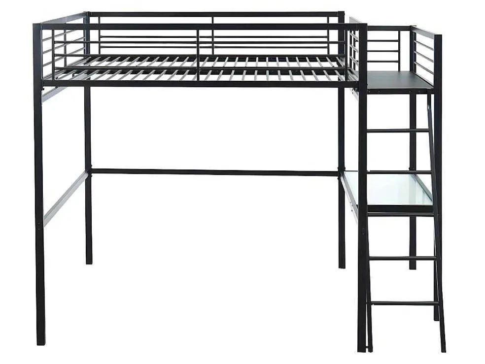 Hoogslaper Casual Ii - Bed 140 X 190 Cm - Bureau - Antraciet