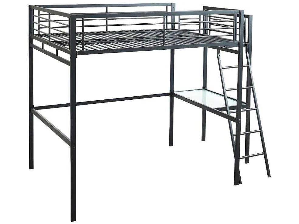 Hoogslaper Casual Ii - Bed 140 X 190 Cm - Bureau - Antraciet