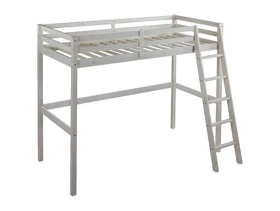 Hoogslaper Gedeon - 90 X 190 Cm - Massief Grenen - Gebleekt