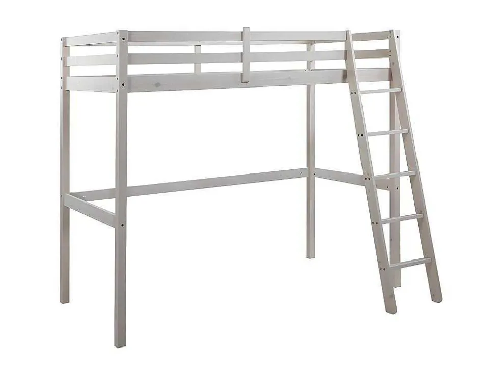 Hoogslaper Gedeon - 90 X 190 Cm - Massief Grenen - Gebleekt