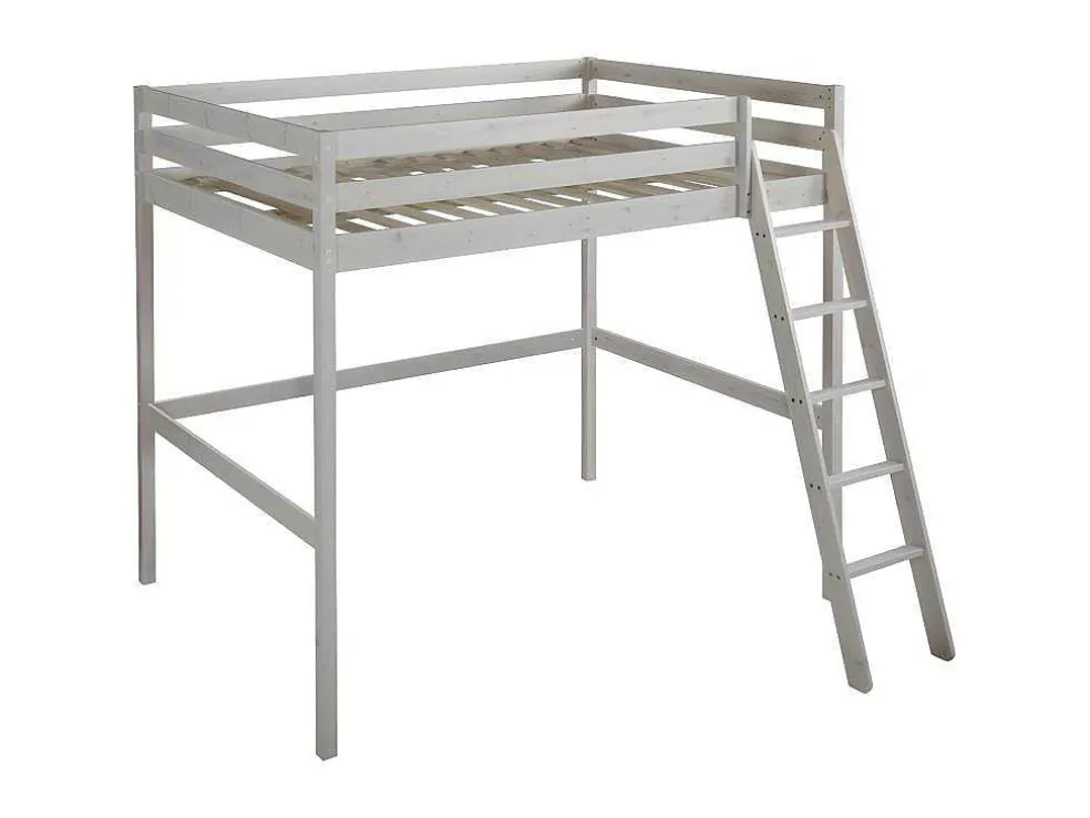 Hoogslaper Gedeon - 140 X 190 Cm - Massief Grenen - Gebleekt