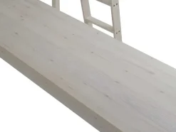 Hoogslaper Gedeon - 90 X 190 Cm - Met Bureau - Massief Grenen - Gebleekt
