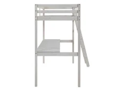 Hoogslaper Gedeon - 90 X 190 Cm - Met Bureau - Massief Grenen - Gebleekt
