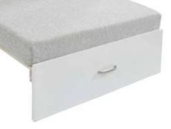 Hoogslaper Goliath Ii Met Bureau, Bedbank En Opbergruimte - 90 X 200 Cm - Massief Grenen - Gebleekt