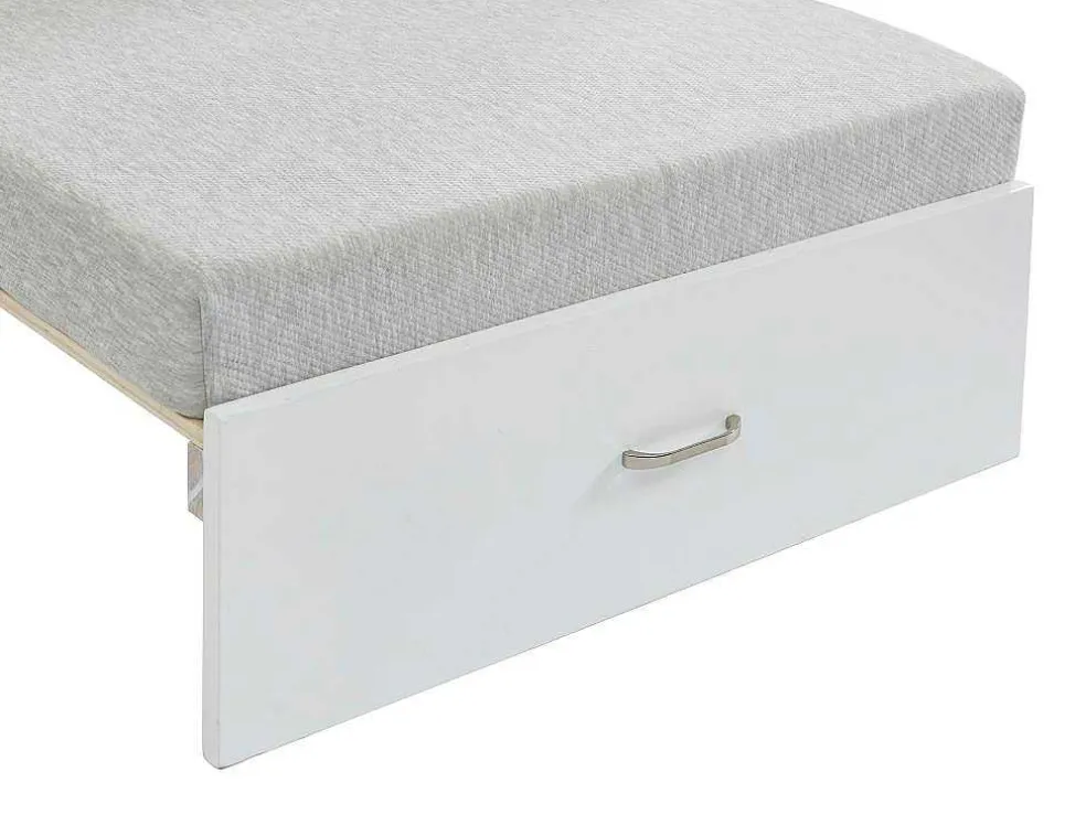Hoogslaper Goliath Ii Met Bureau, Bedbank En Opbergruimte - 90 X 200 Cm - Massief Grenen - Gebleekt