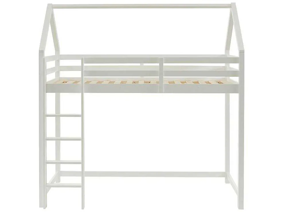 Hoogslaper 90 X 190 Cm - Grenen - Wit + Matras - Tarzia