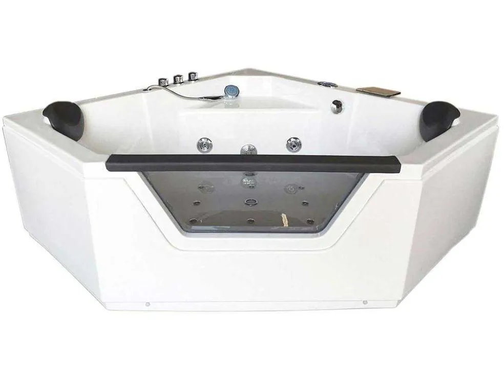 Hydromassagebad 150 X 150 Cm Dubbele Pomp 12 Jets Hibiscus