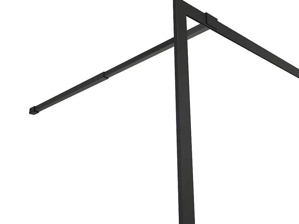 Inloopdouchescherm - 140 X 200 Cm - Mat Zwart - Gehard Glas - Amberi